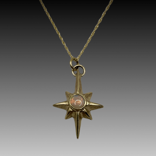 9ct Gold Sirius Star pendant with Opal
