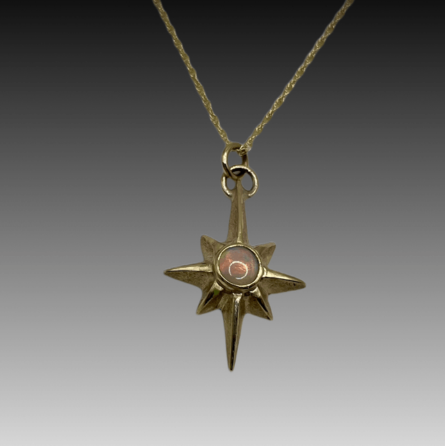 9ct Gold Sirius Star pendant with Opal