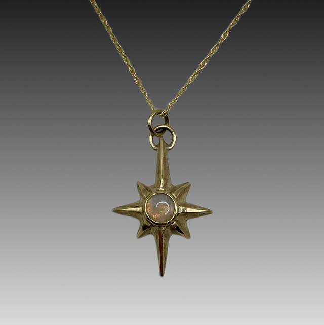 9ct Gold Sirius Star pendant with Opal