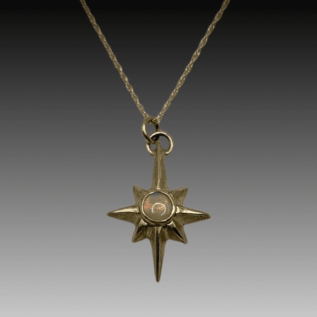 9ct Gold Sirius Star pendant with Opal